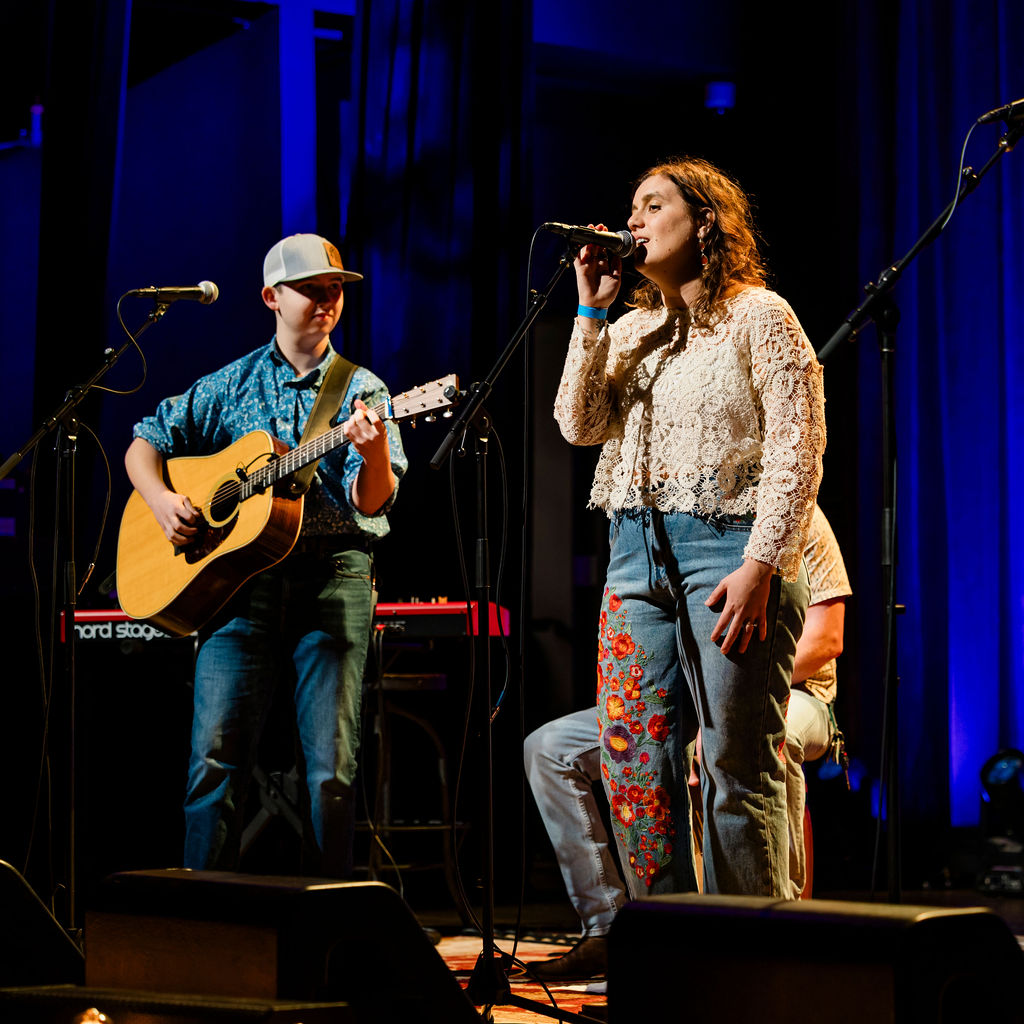 Vocalist performing on stage